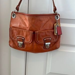 Coral Leather Coach Purse